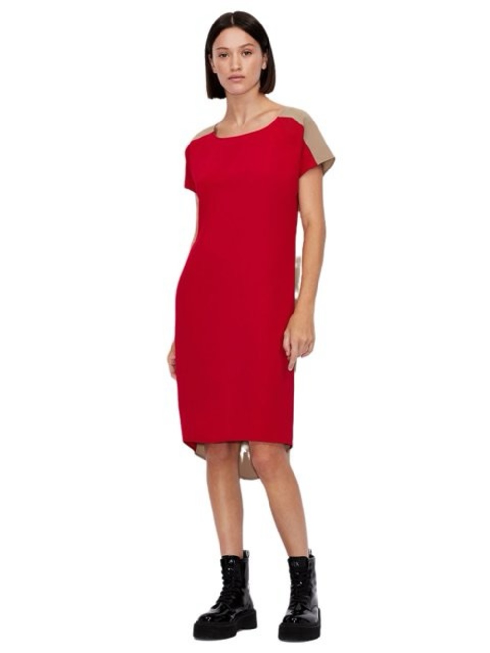 ARMANI EXCHANGE COLOUR-BLOCK DRESS